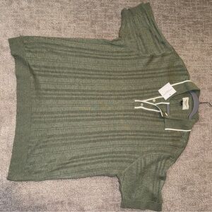 AE Green Polo Shirt with White